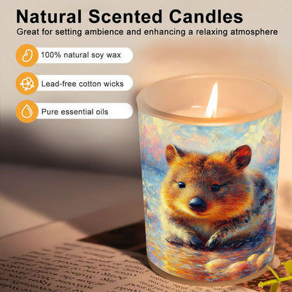 Baby Quokka Frosted Jar Scented Candle with Lid (6oz) - Gregg Acini Adoree Designs - Candles