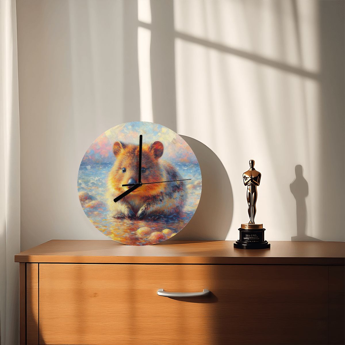 Baby Quokka MDF Wall Clock (Made in USA) - Gregg Acini Adoree Designs - Wall Clock