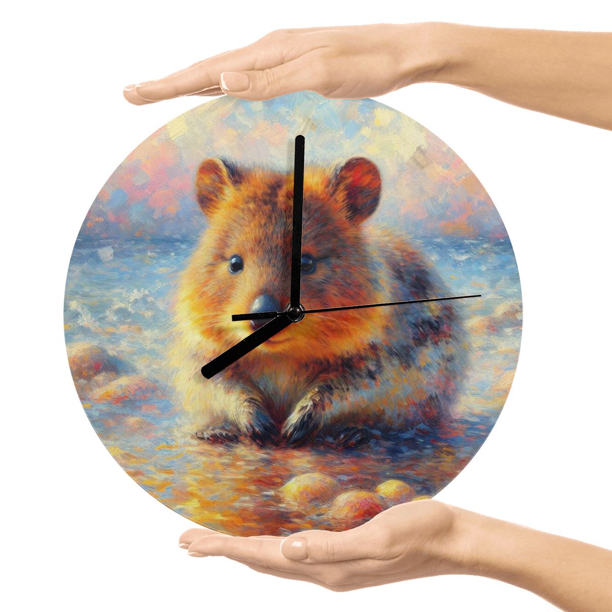 Baby Quokka MDF Wall Clock (Made in USA) - Gregg Acini Adoree Designs - Wall Clock