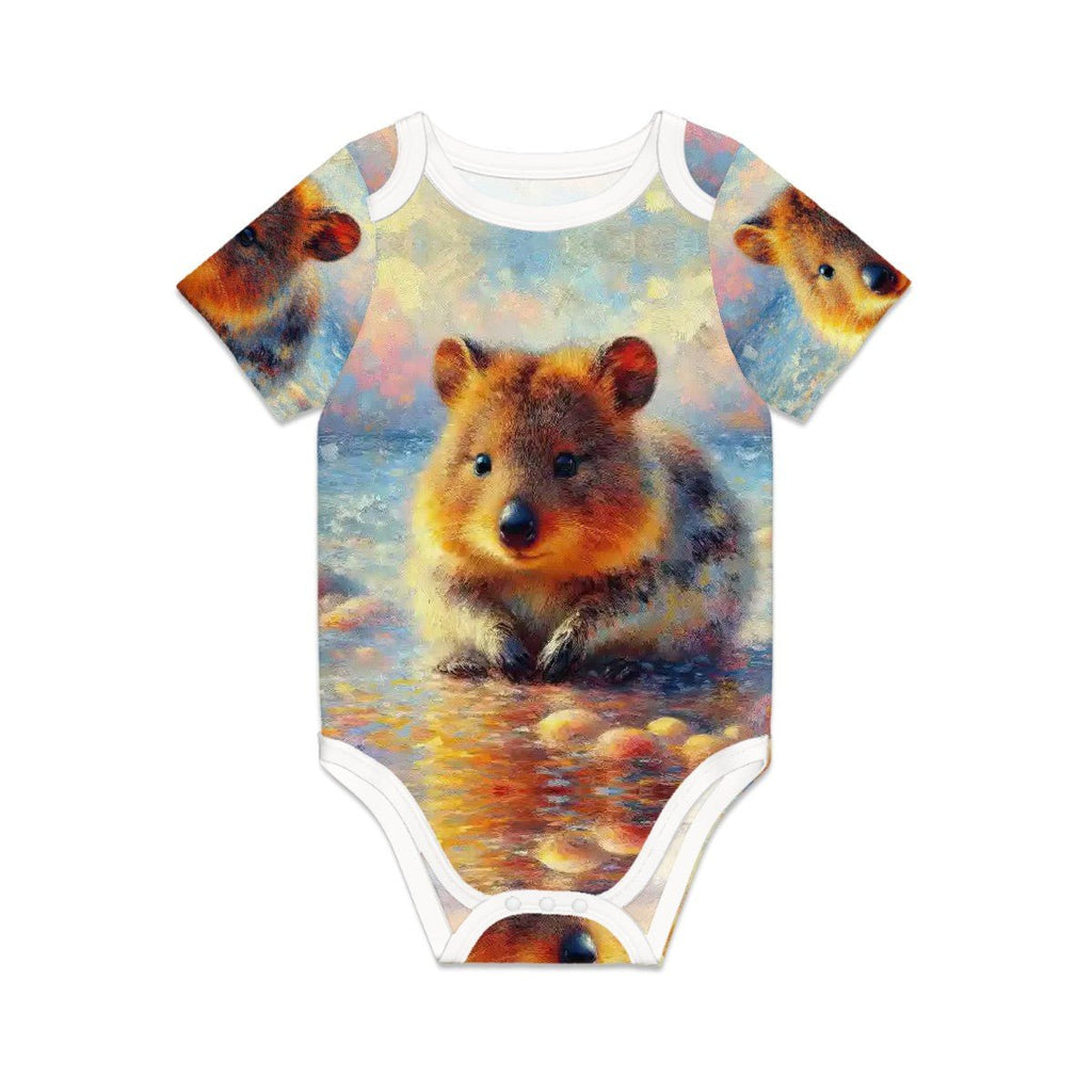 Baby Quokka - Short Sleeve Onesie - Gregg Acini Adoree Designs - Baby Bodysuit