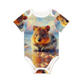 Baby Quokka - Short Sleeve Onesie - Gregg Acini Adoree Designs - Baby Bodysuit
