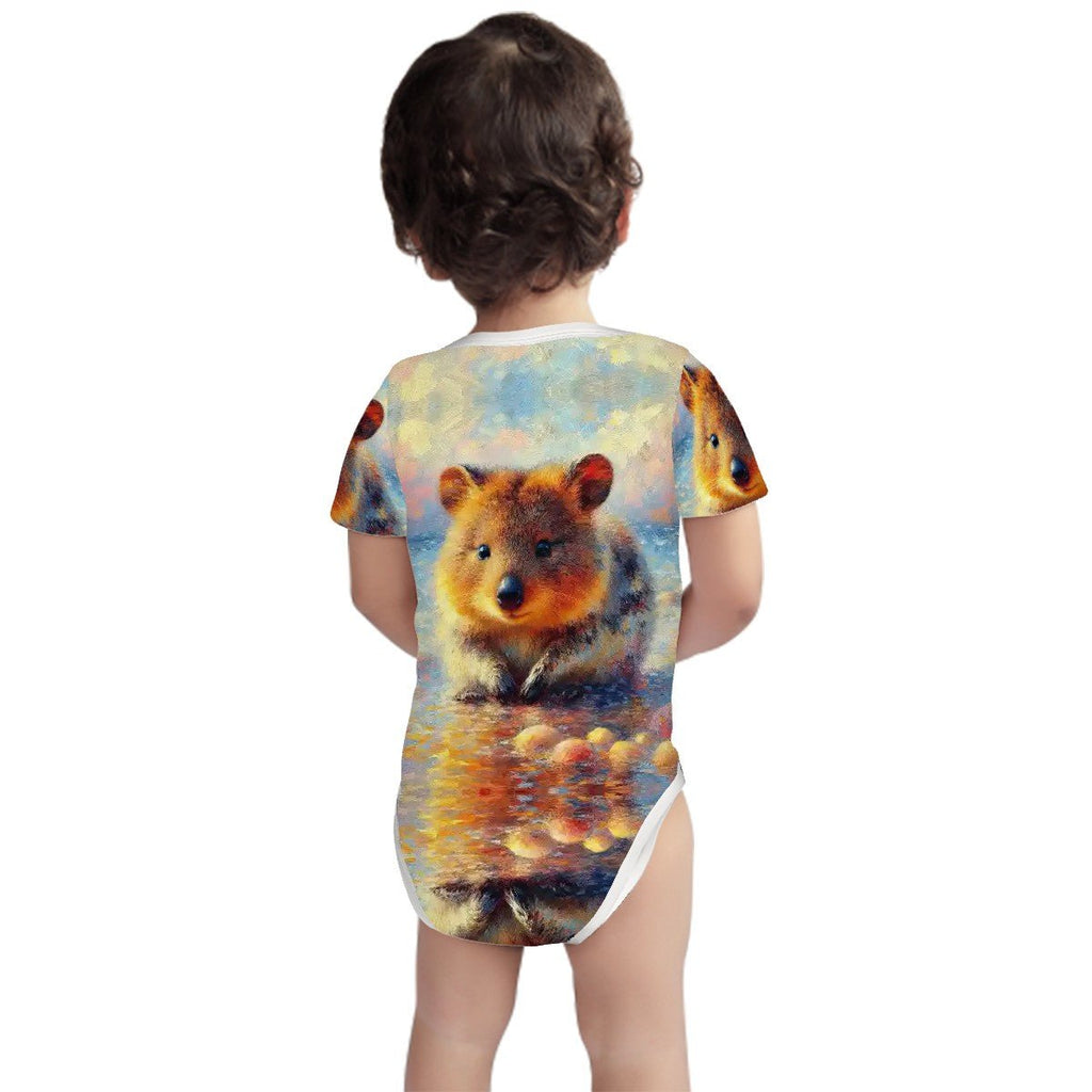 Baby Quokka - Short Sleeve Onesie - Gregg Acini Adoree Designs - Baby Bodysuit