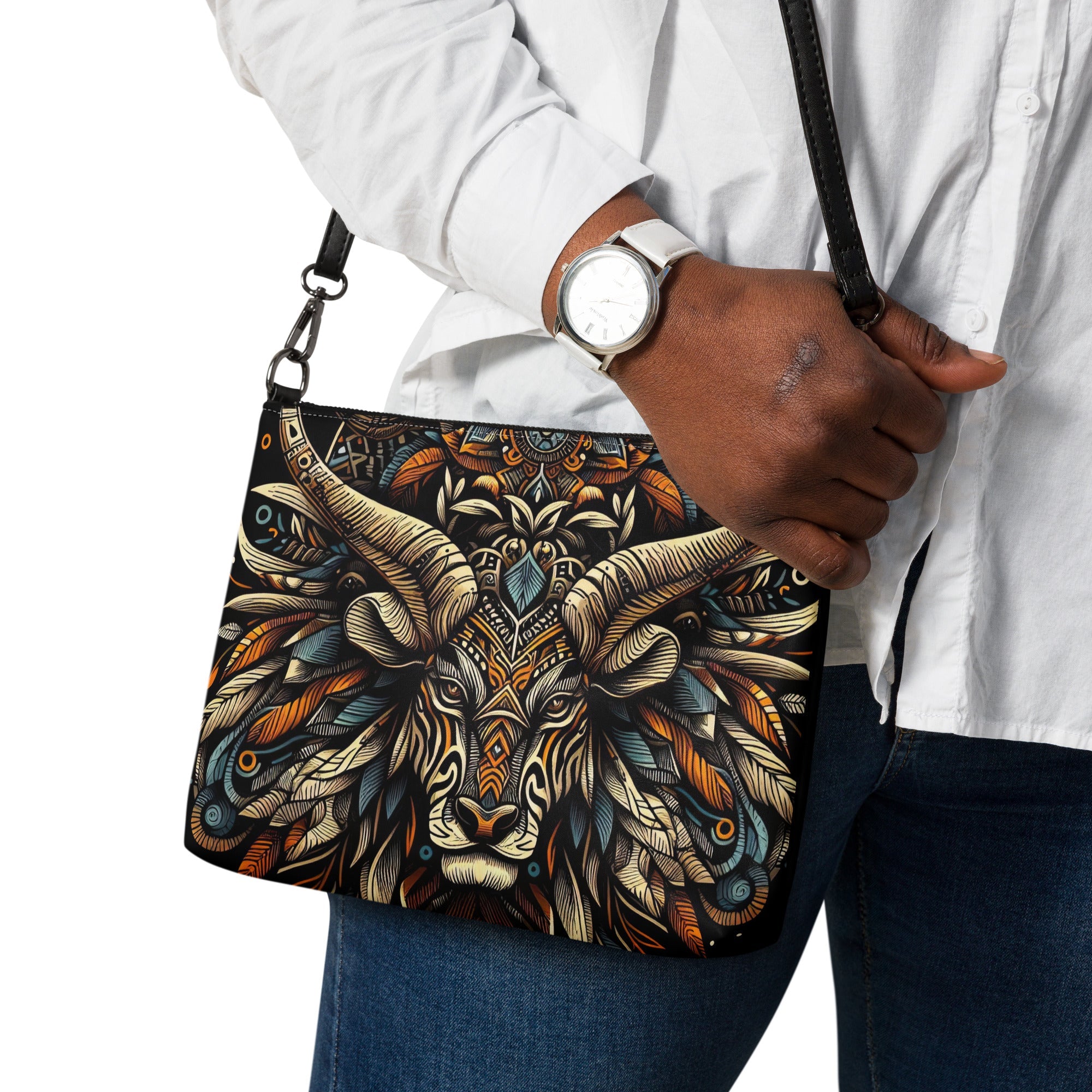 Bae Crossbody bag - Unique Unusual Animal Face - Gregg Acini Adoree Designs - Handbag