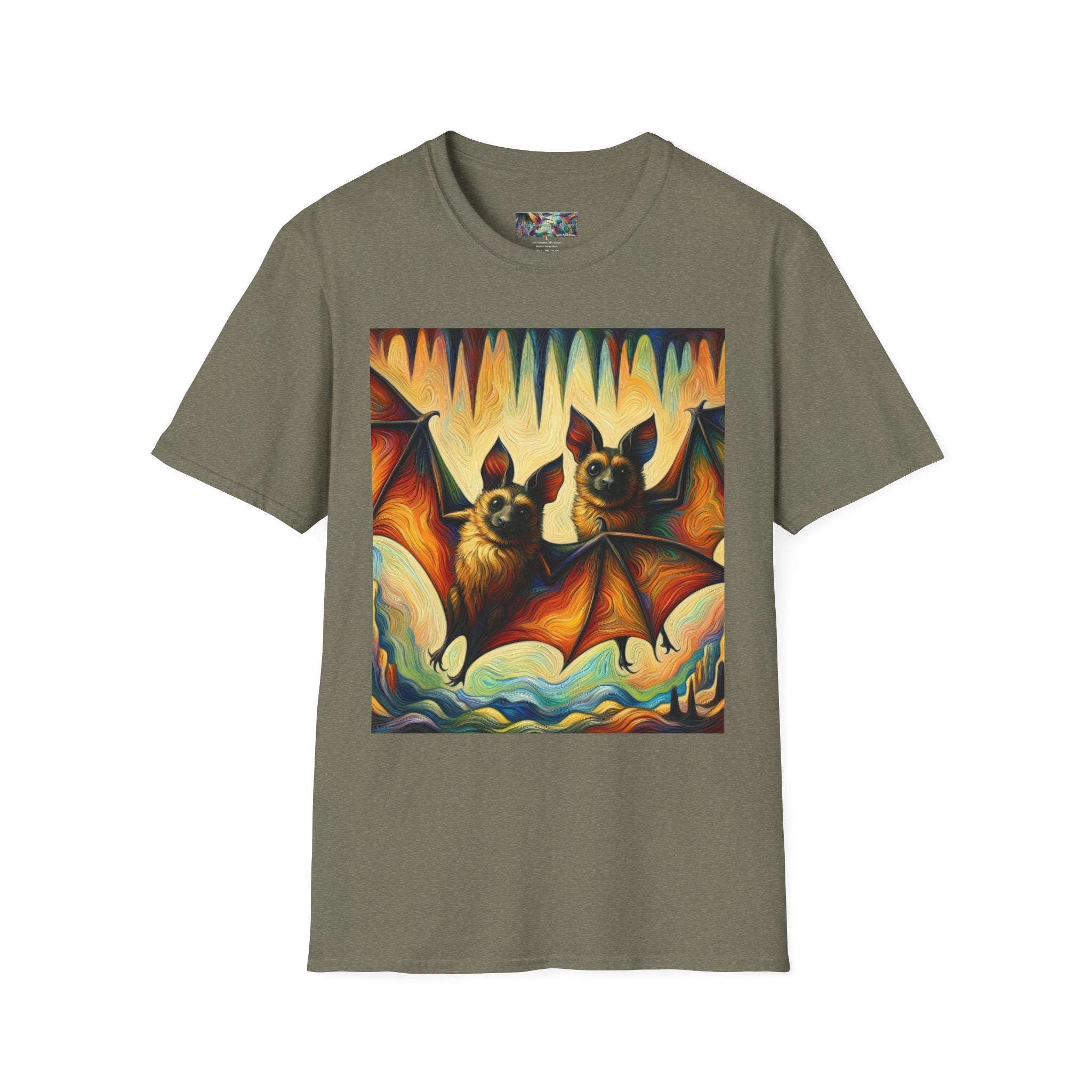 Bat Buddies Unisex Softstyle T-Shirt - Soft & Stylish Graphic Tee - Gregg Acini Adoree Designs - T-Shirt