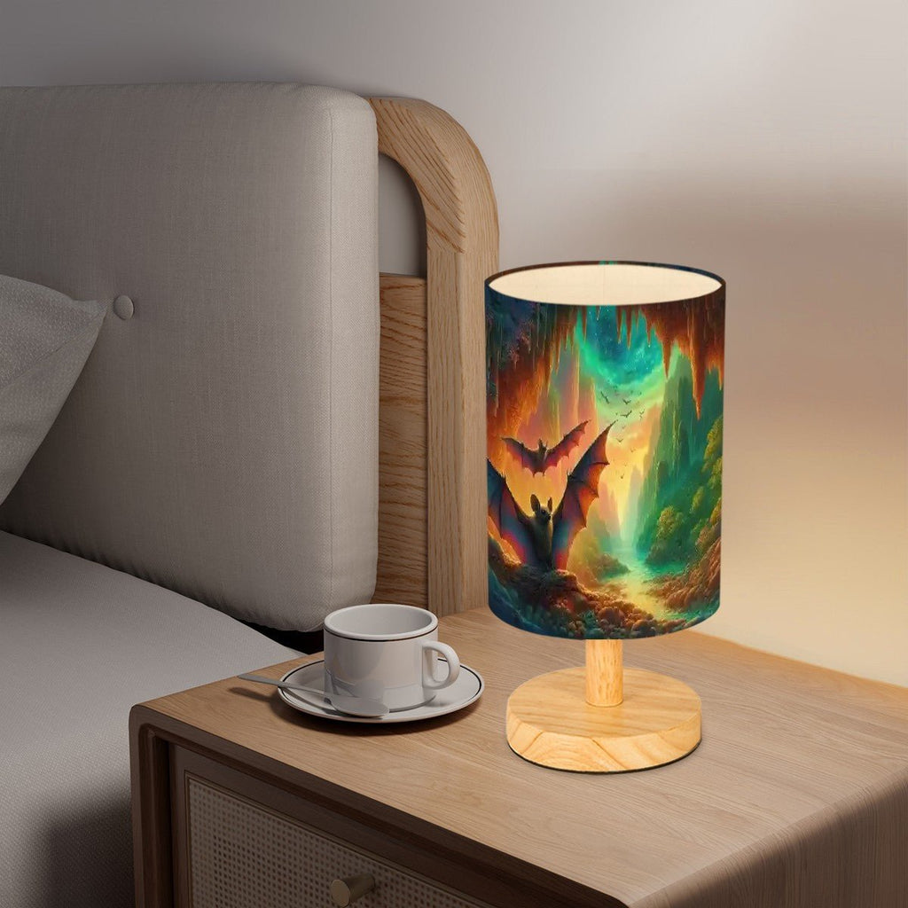 Bat Paradise Cylindrical Table Lamp - Gregg Acini Adoree Designs - Lamp