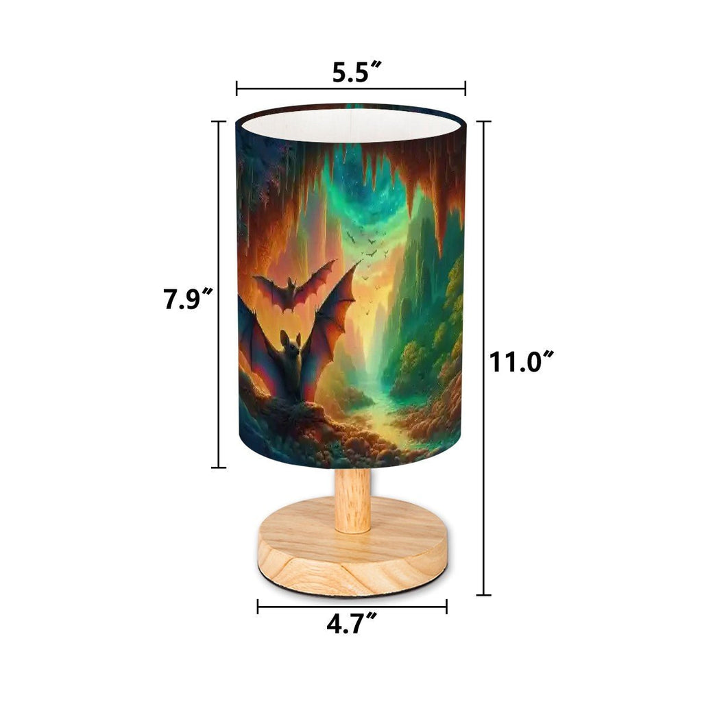 Bat Paradise Cylindrical Table Lamp - Gregg Acini Adoree Designs - Lamp