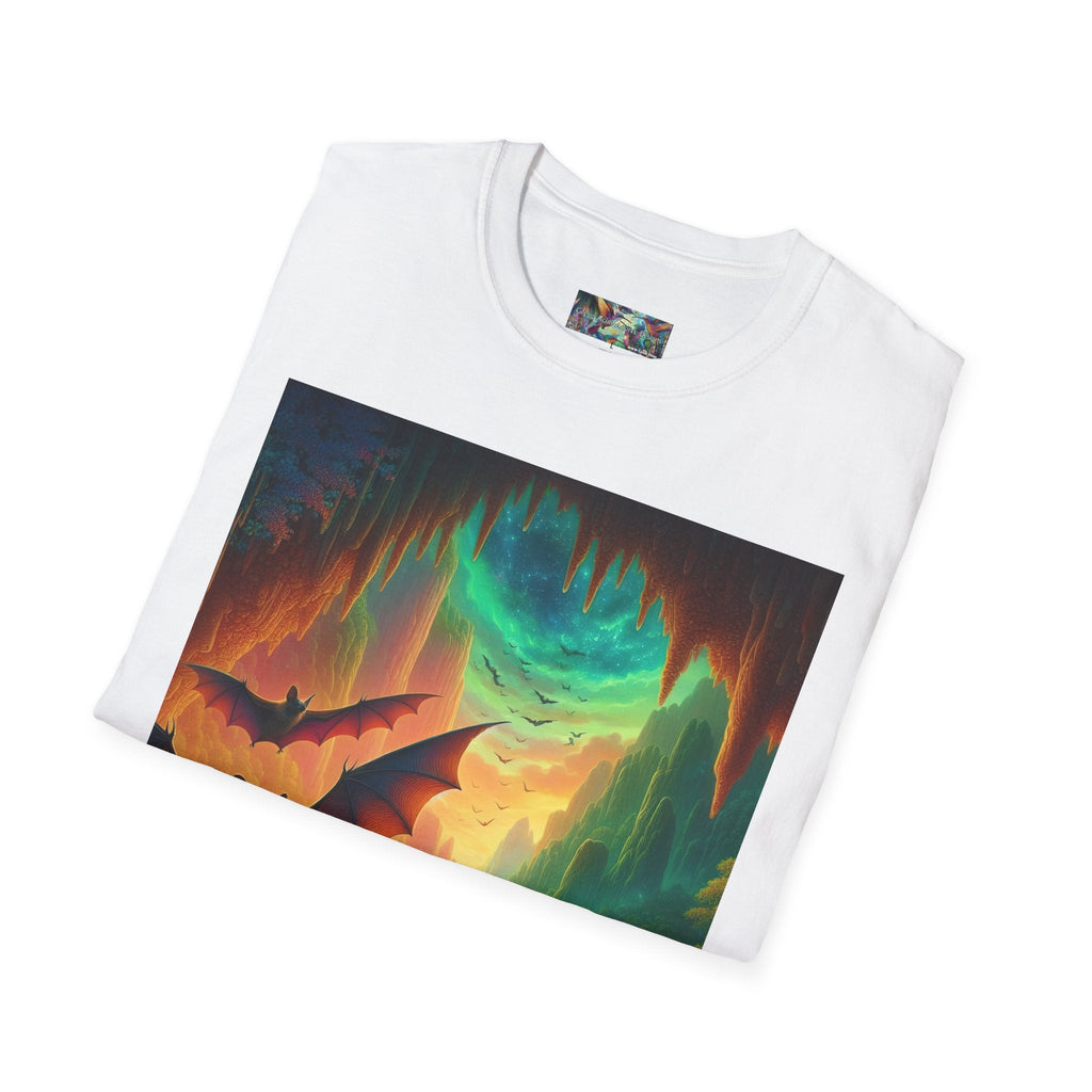 Bat Paradise Unisex Softstyle T-Shirt - Soft & Stylish Graphic Tee - Gregg Acini Adoree Designs - T-Shirt
