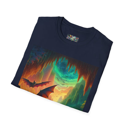 Bat Paradise Unisex Softstyle T-Shirt - Soft & Stylish Graphic Tee - Gregg Acini Adoree Designs - T-Shirt