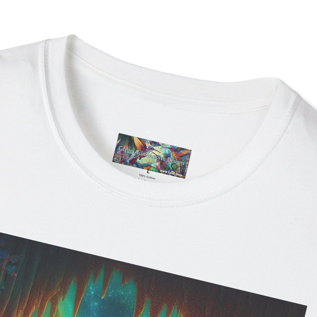 Bat Paradise Unisex Softstyle T-Shirt - Soft & Stylish Graphic Tee - Gregg Acini Adoree Designs - T-Shirt