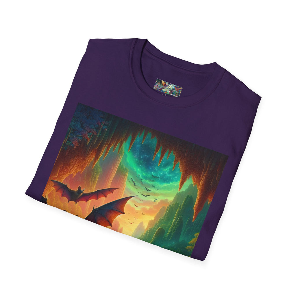Bat Paradise Unisex Softstyle T-Shirt - Soft & Stylish Graphic Tee - Gregg Acini Adoree Designs - T-Shirt
