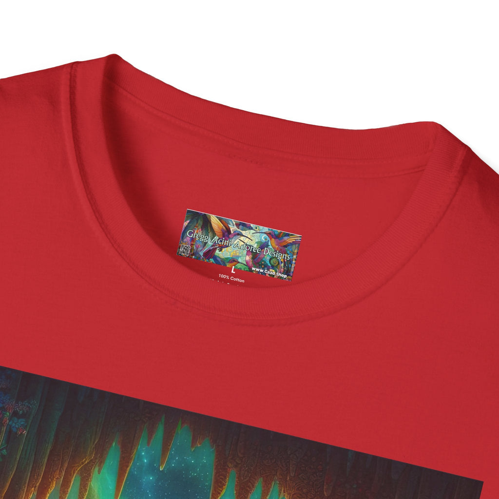 Bat Paradise Unisex Softstyle T-Shirt - Soft & Stylish Graphic Tee - Gregg Acini Adoree Designs - T-Shirt