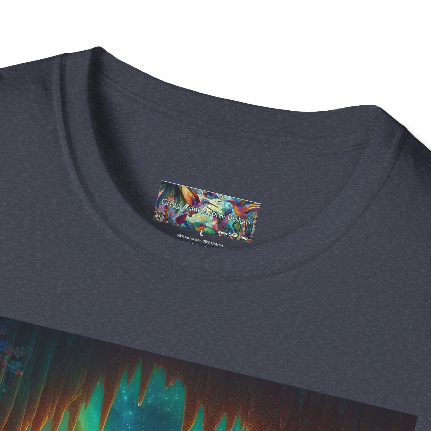 Bat Paradise Unisex Softstyle T-Shirt - Soft & Stylish Graphic Tee - Gregg Acini Adoree Designs - T-Shirt