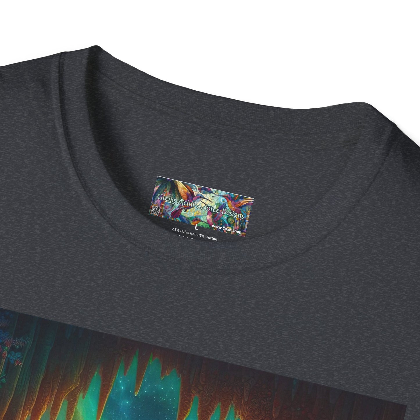Bat Paradise Unisex Softstyle T-Shirt - Soft & Stylish Graphic Tee - Gregg Acini Adoree Designs - T-Shirt