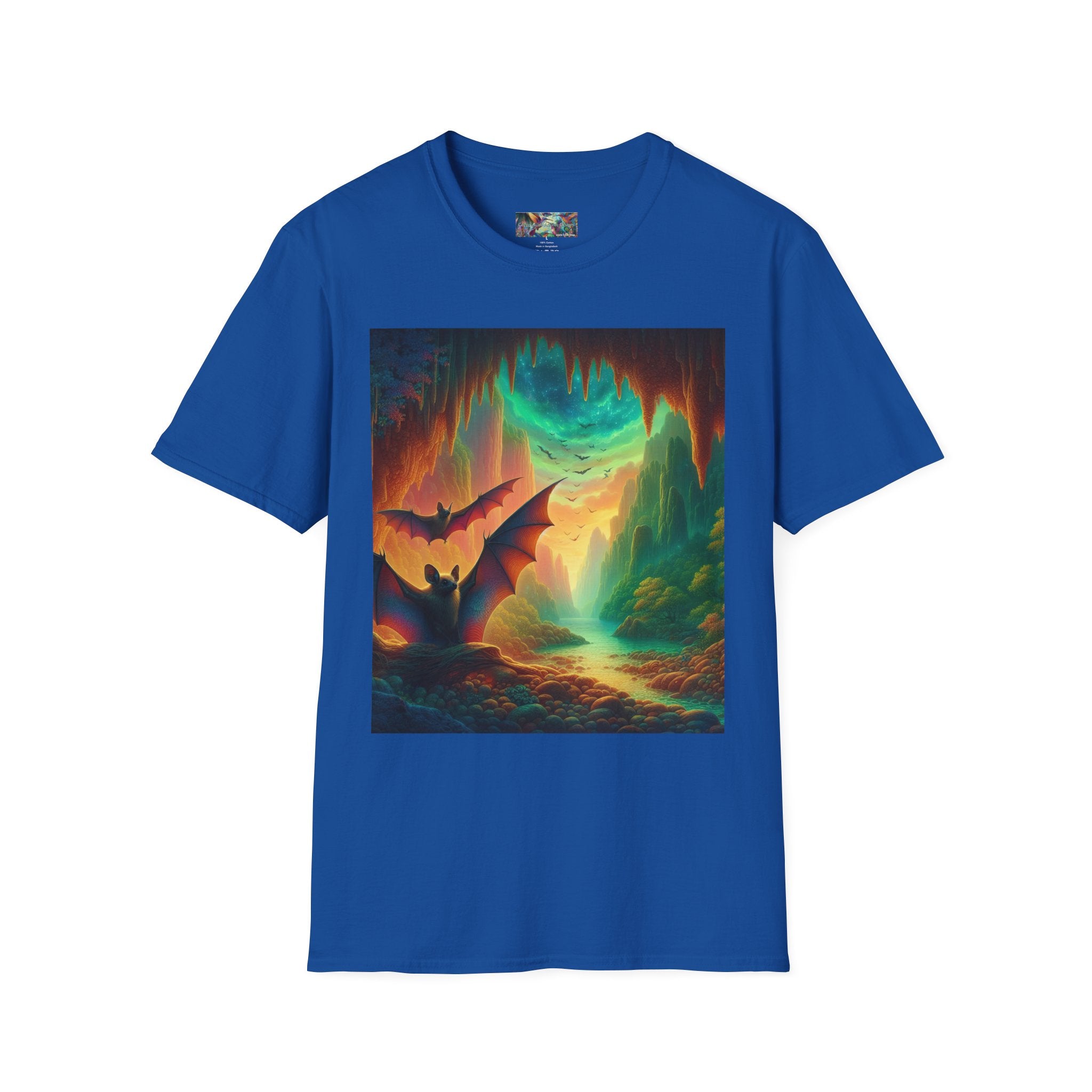 Bat Paradise Unisex Softstyle T-Shirt - Soft & Stylish Graphic Tee - Gregg Acini Adoree Designs - T-Shirt