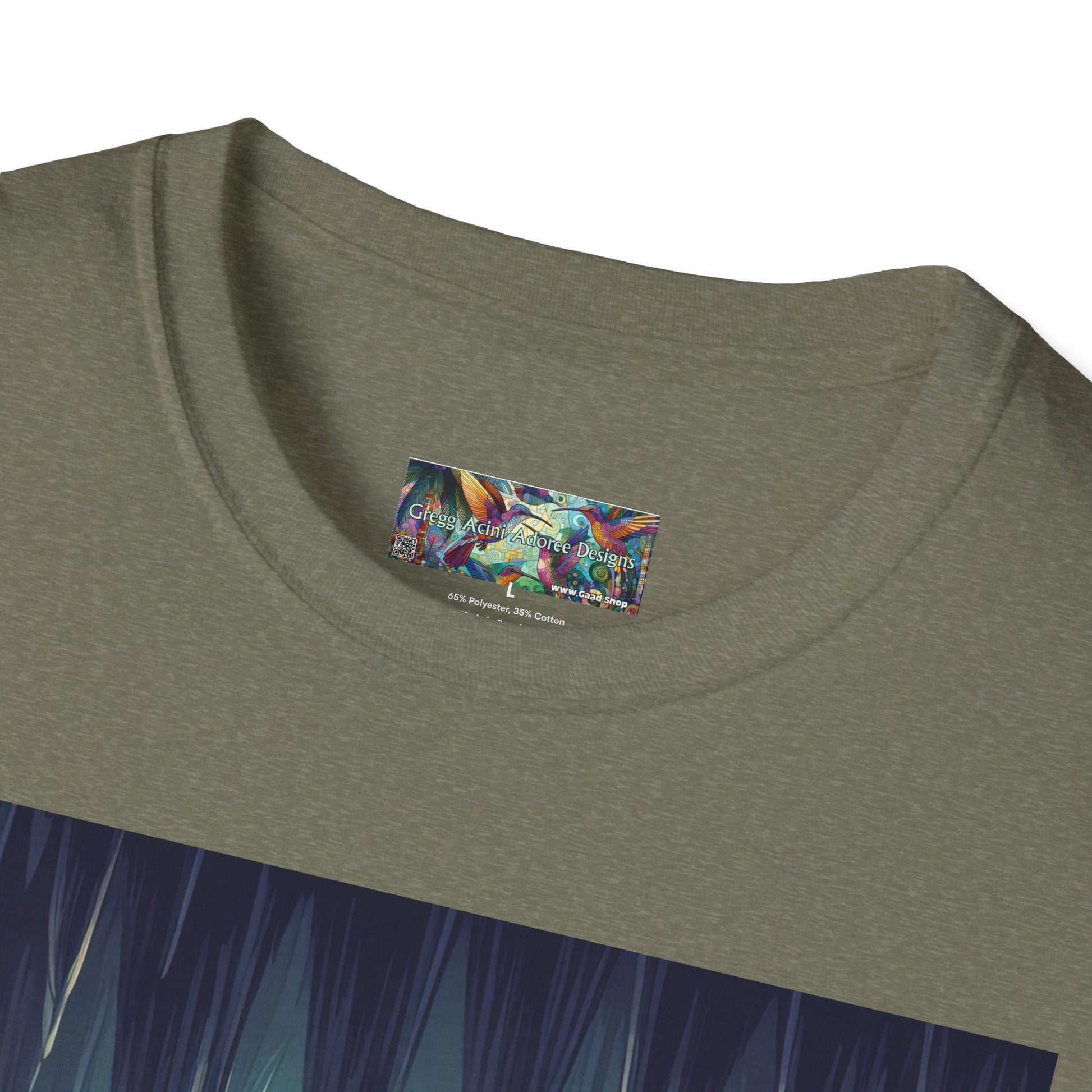 Bats and Lanterns Unisex Softstyle T-Shirt - Soft & Stylish Graphic Tee - Gregg Acini Adoree Designs - T-Shirt