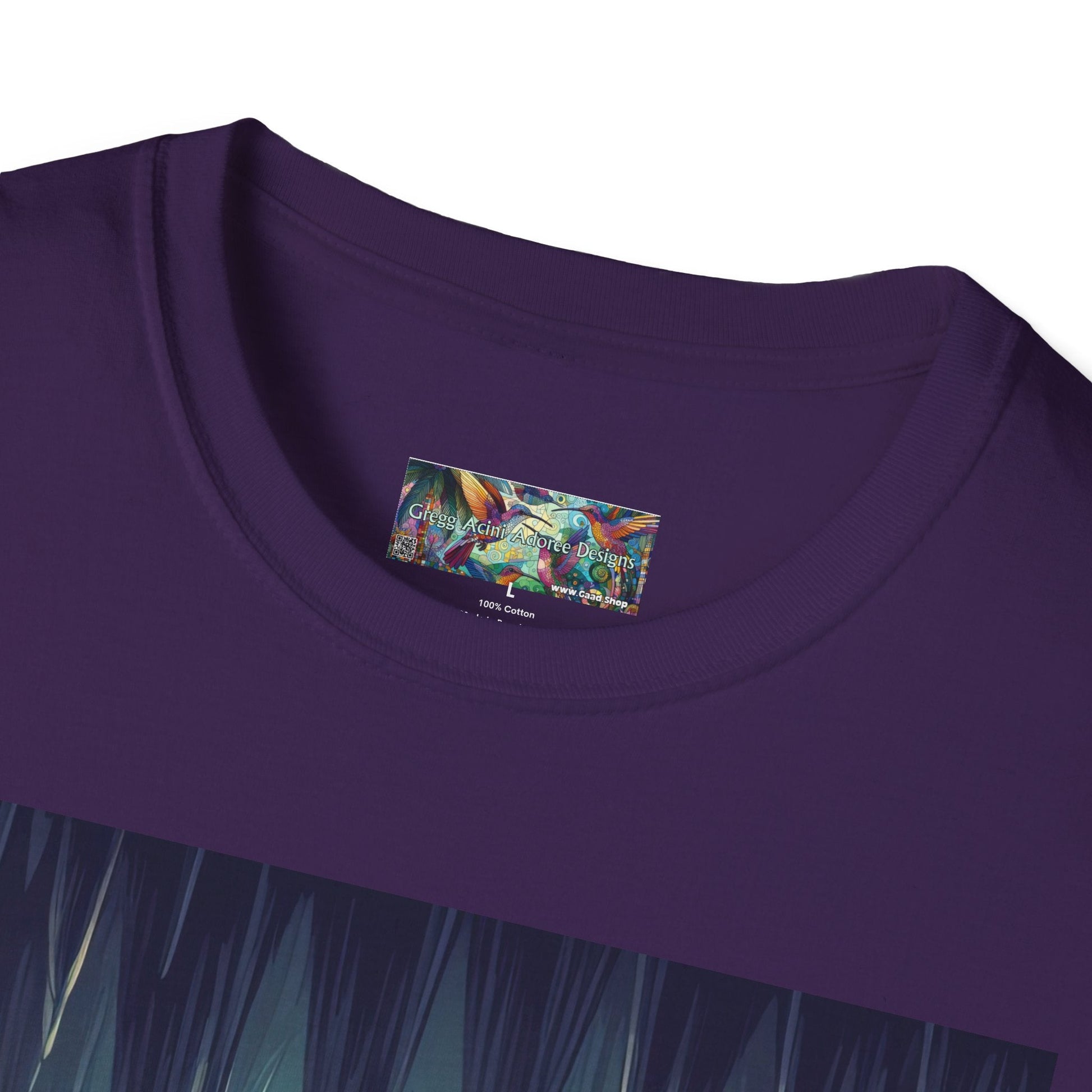Bats and Lanterns Unisex Softstyle T-Shirt - Soft & Stylish Graphic Tee - Gregg Acini Adoree Designs - T-Shirt