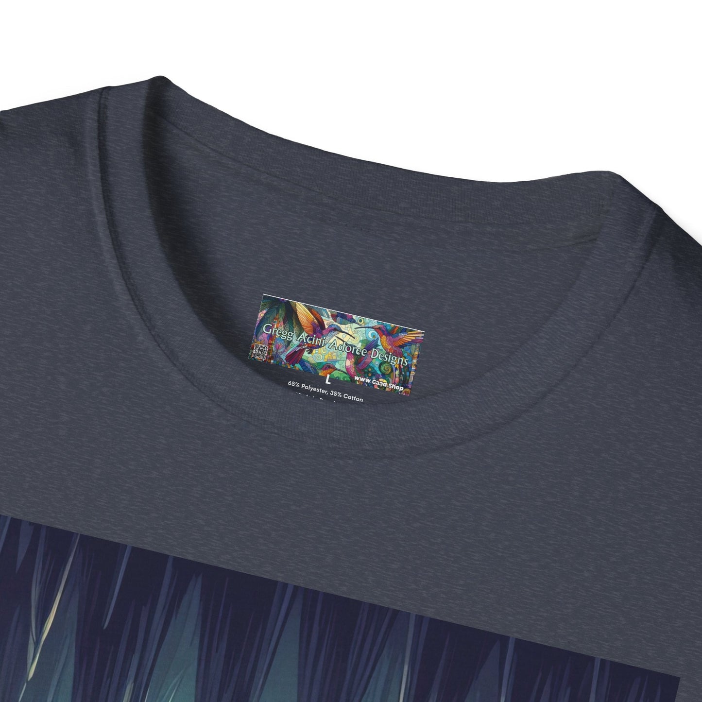 Bats and Lanterns Unisex Softstyle T-Shirt - Soft & Stylish Graphic Tee - Gregg Acini Adoree Designs - T-Shirt