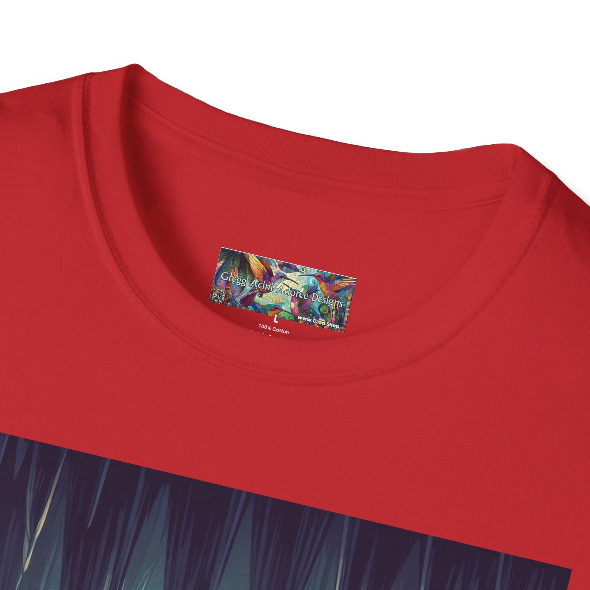 Bats and Lanterns Unisex Softstyle T-Shirt - Soft & Stylish Graphic Tee - Gregg Acini Adoree Designs - T-Shirt