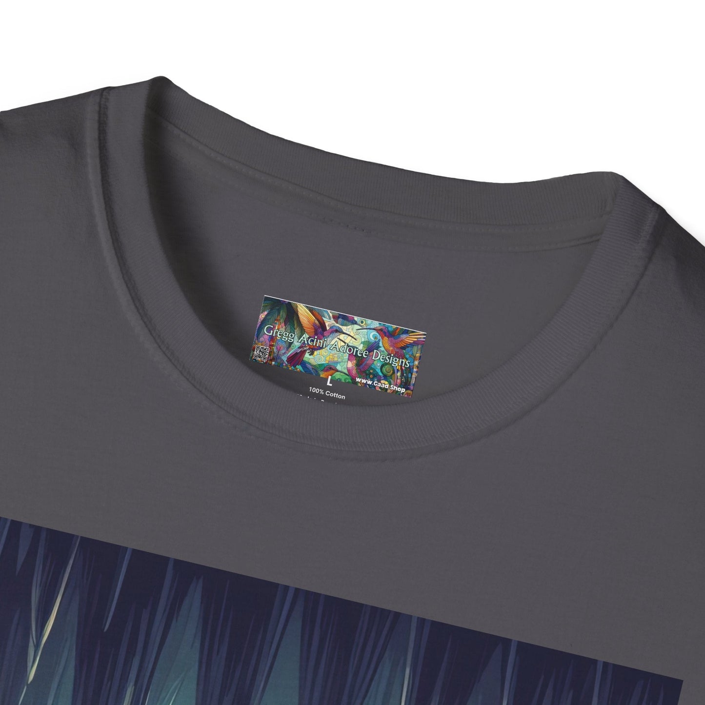 Bats and Lanterns Unisex Softstyle T-Shirt - Soft & Stylish Graphic Tee - Gregg Acini Adoree Designs - T-Shirt