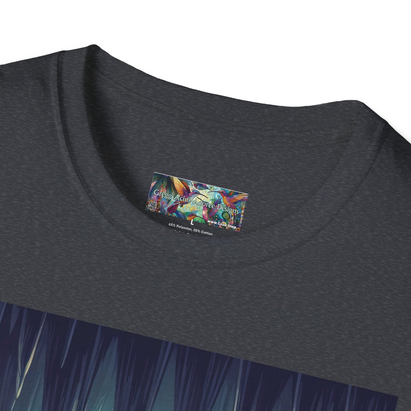 Bats and Lanterns Unisex Softstyle T-Shirt - Soft & Stylish Graphic Tee - Gregg Acini Adoree Designs - T-Shirt