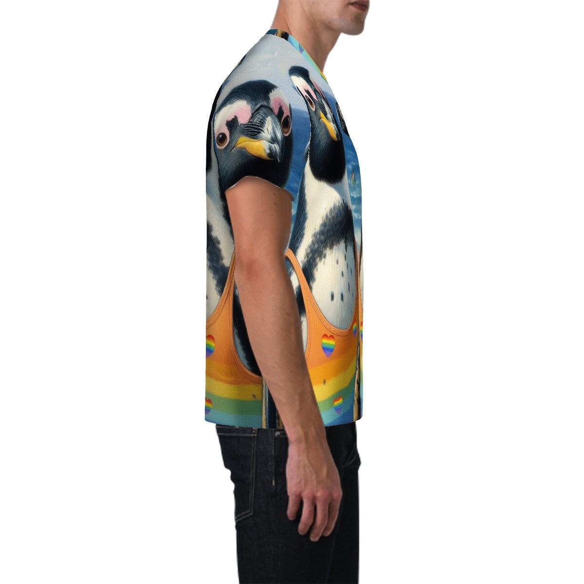 Proud Penguins at the Beach Unisex Short-Sleeve T-Shirt