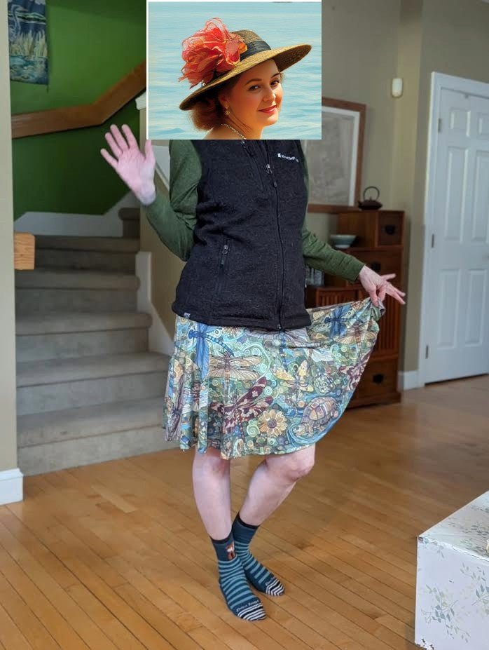 Bohemian Dragonflies Women's Skater Skirt - Nature - Inspired Fashion - Gregg Acini Adoree Designs - Skirt