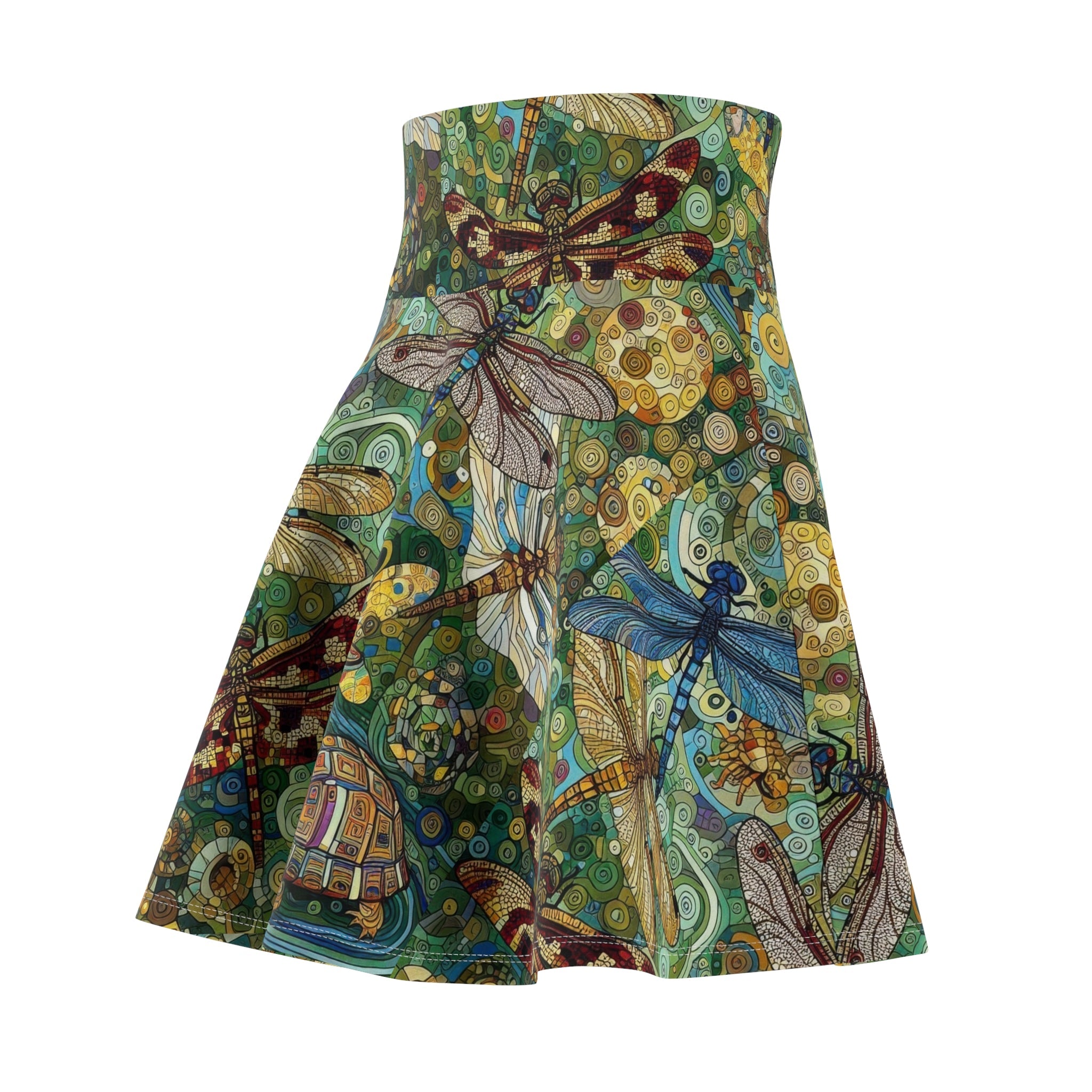 Bohemian Dragonfly Women's Skater Skirt - Nature - Inspired Fashion - Gregg Acini Adoree Designs - Skirt