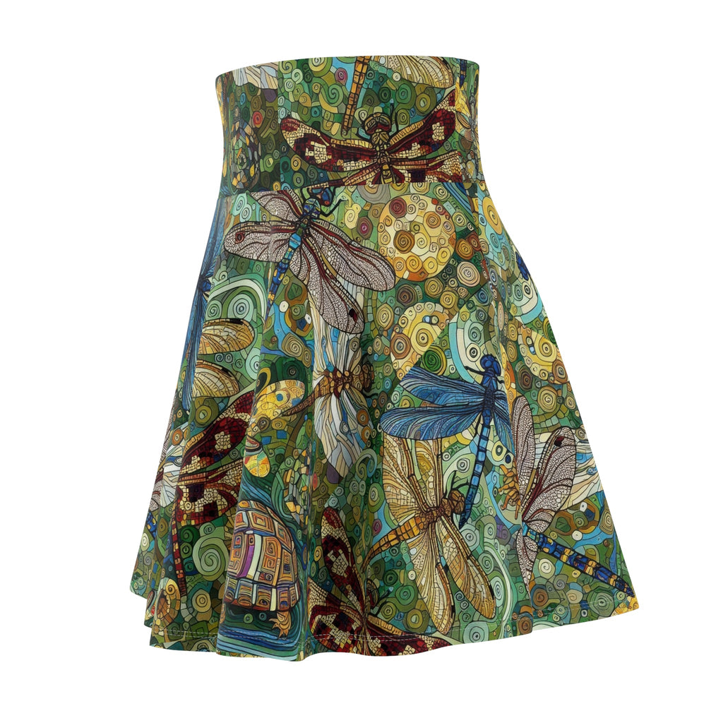 Bohemian Dragonfly Women's Skater Skirt - Nature - Inspired Fashion - Gregg Acini Adoree Designs - Skirt