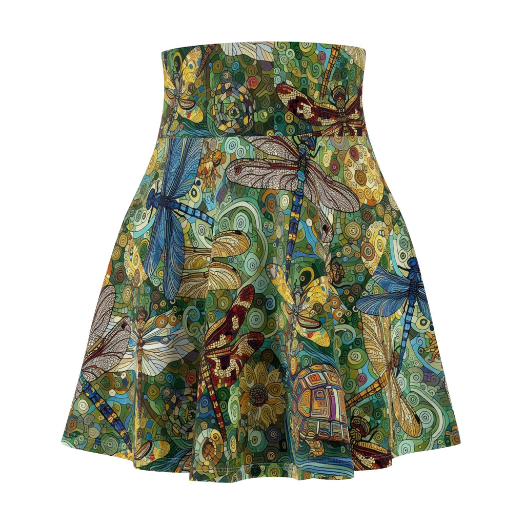 Bohemian Dragonfly Women's Skater Skirt - Nature - Inspired Fashion - Gregg Acini Adoree Designs - Skirt