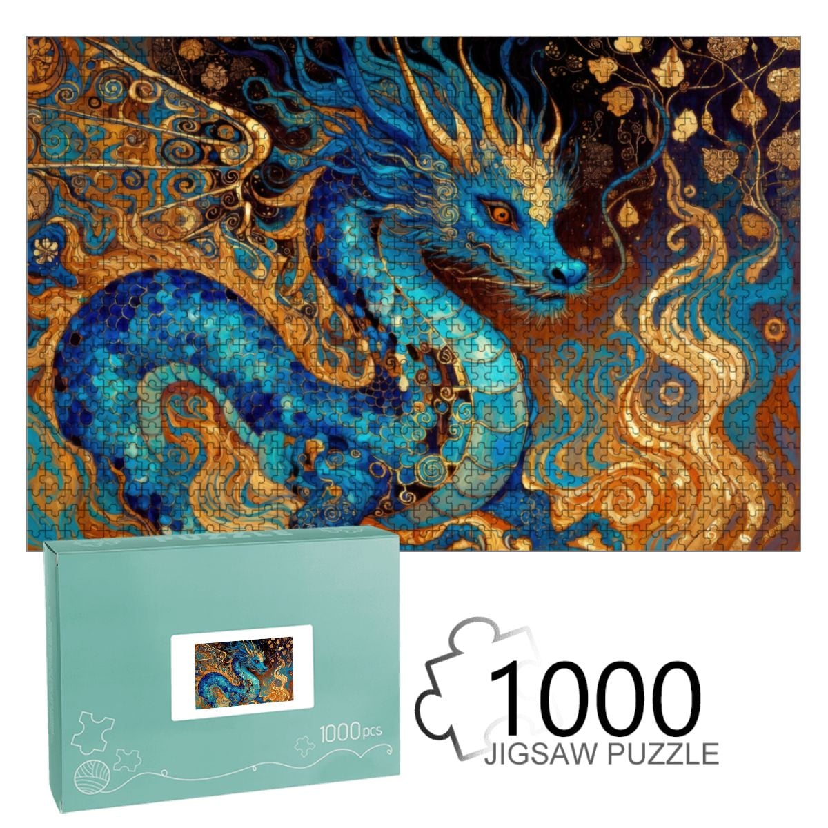 Dragon Art Wooden Jigsaw Puzzle — 1000 Pieces | Multiple Designs