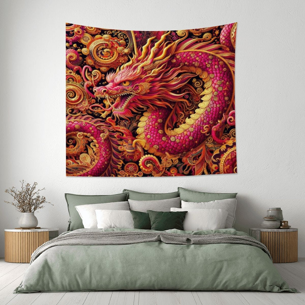 Crimson Dragon Tapestry (6:5) (Made in USA)