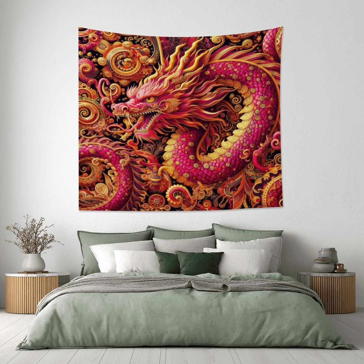 Crimson Dragon Tapestry (6:5) (Made in USA)