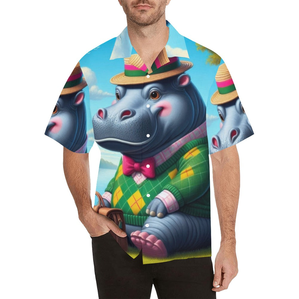 PreppopoThomas with Briefcase Hawaiian Shirt without pocket