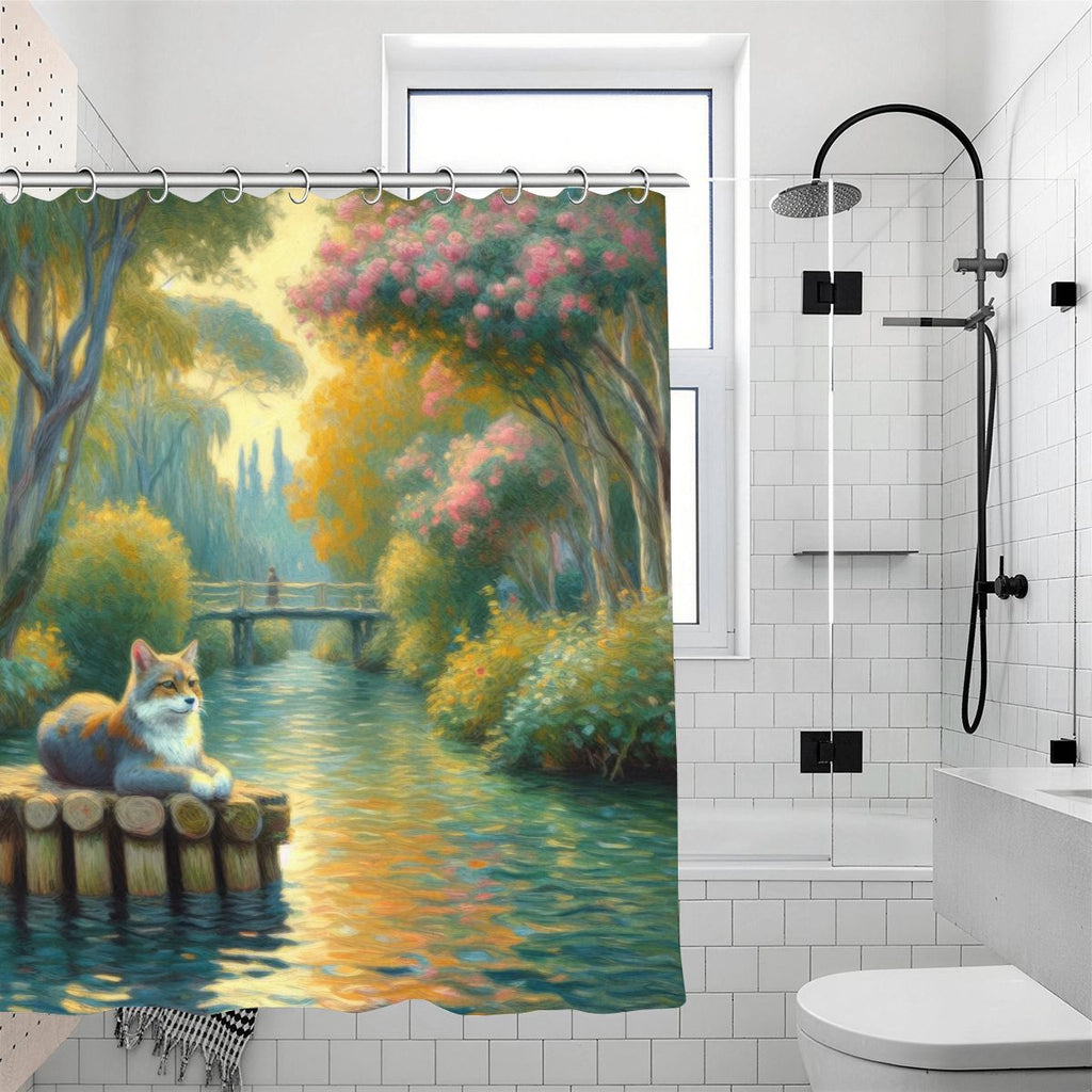 Faux Fossa Shower Curtain 70.8"x70.8" (Made in USA)