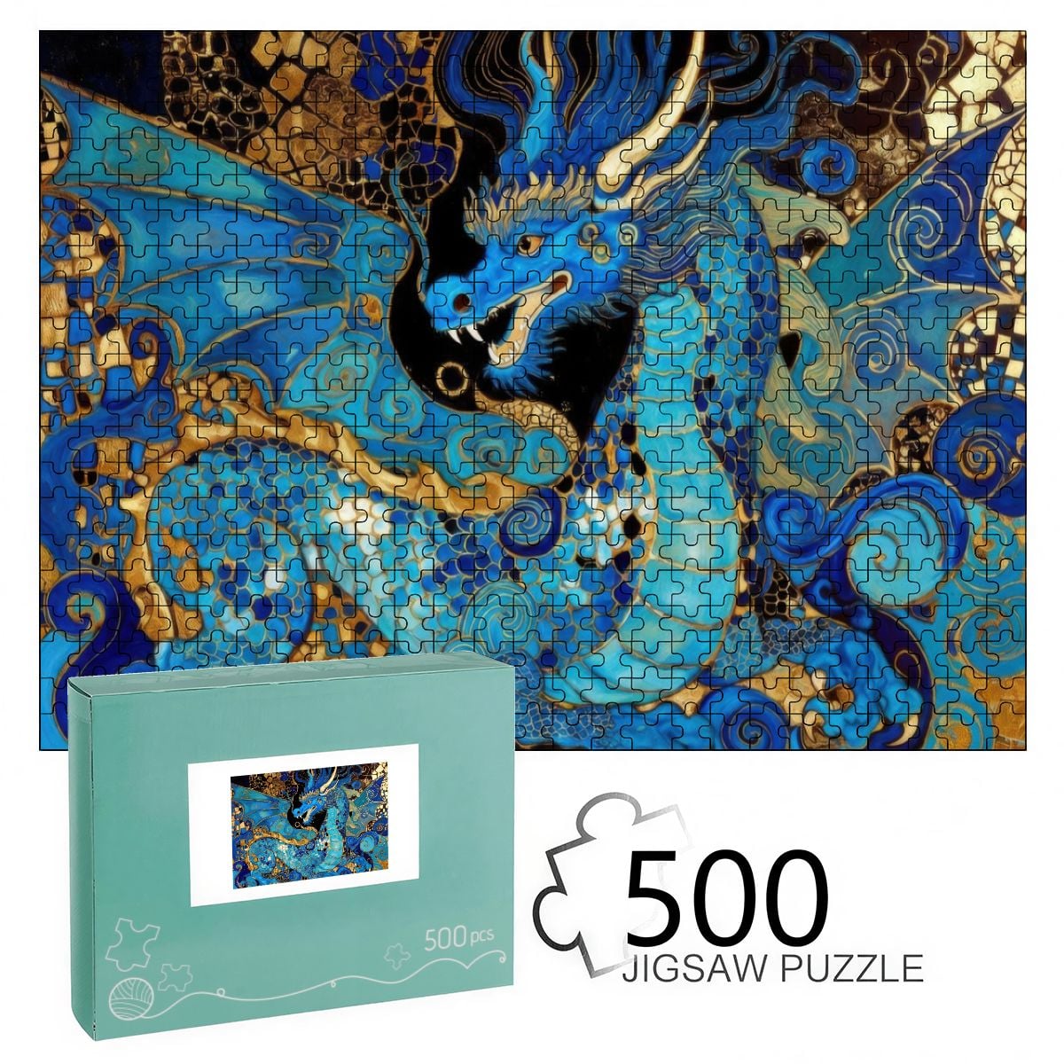 Dragon Art Wooden Jigsaw Puzzle — 500 Pieces | Multiple Designs