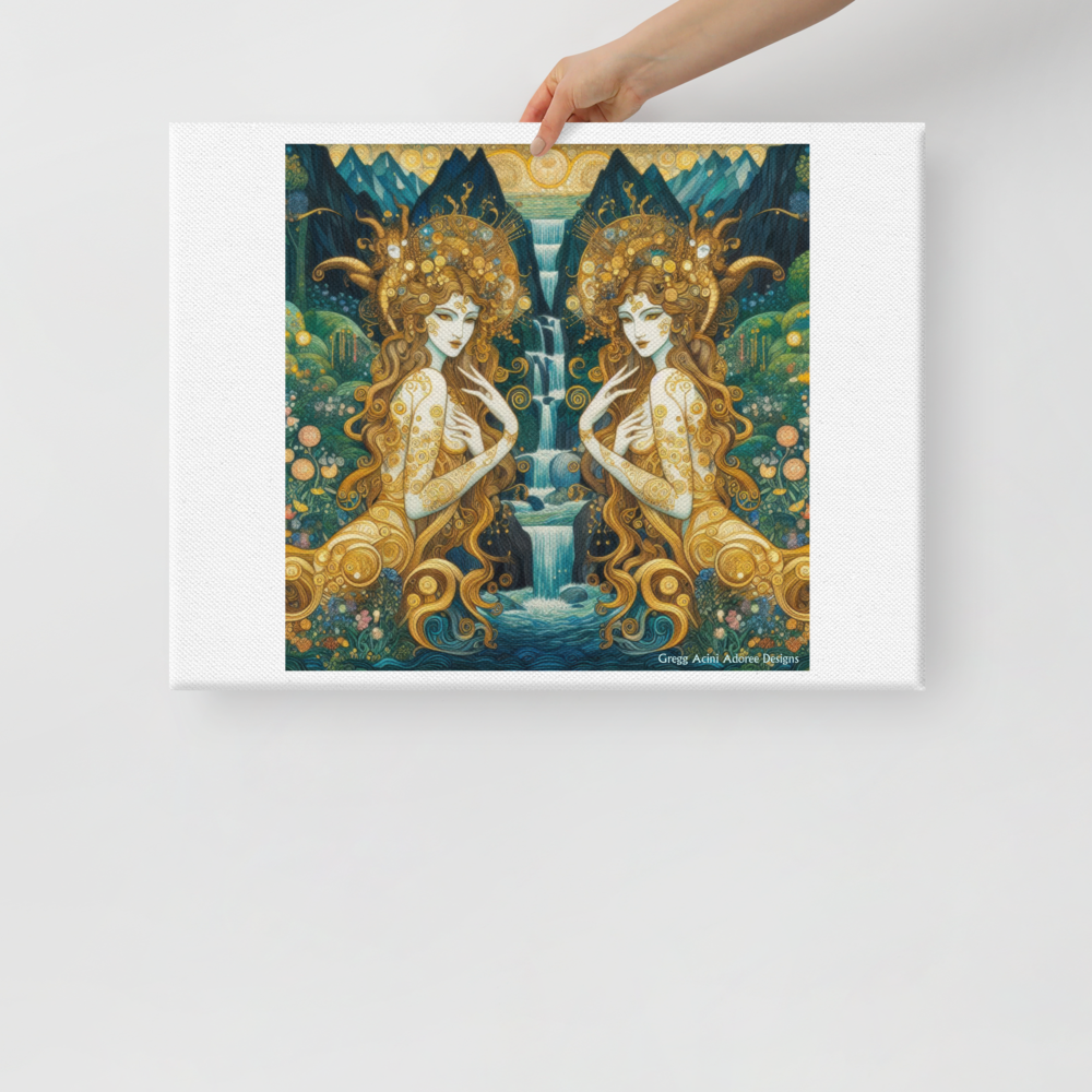 Water Nymphs Canvas by Gregg Acini Adoree Designs