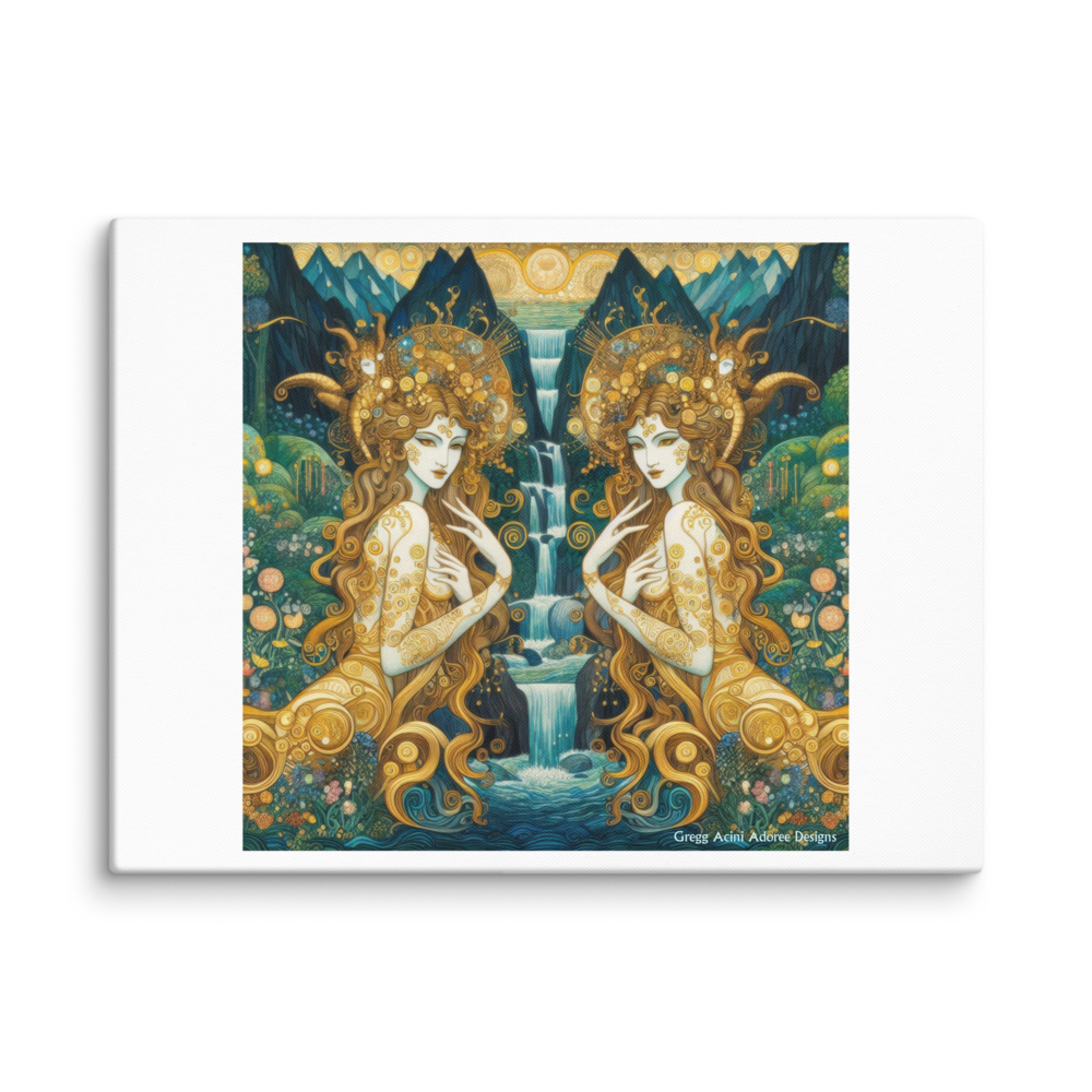 Water Nymphs Canvas by Gregg Acini Adoree Designs