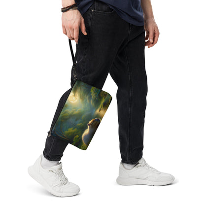 Capybara under a Golden Moon Crossbody bag - Gregg Acini Adoree Designs - Handbag
