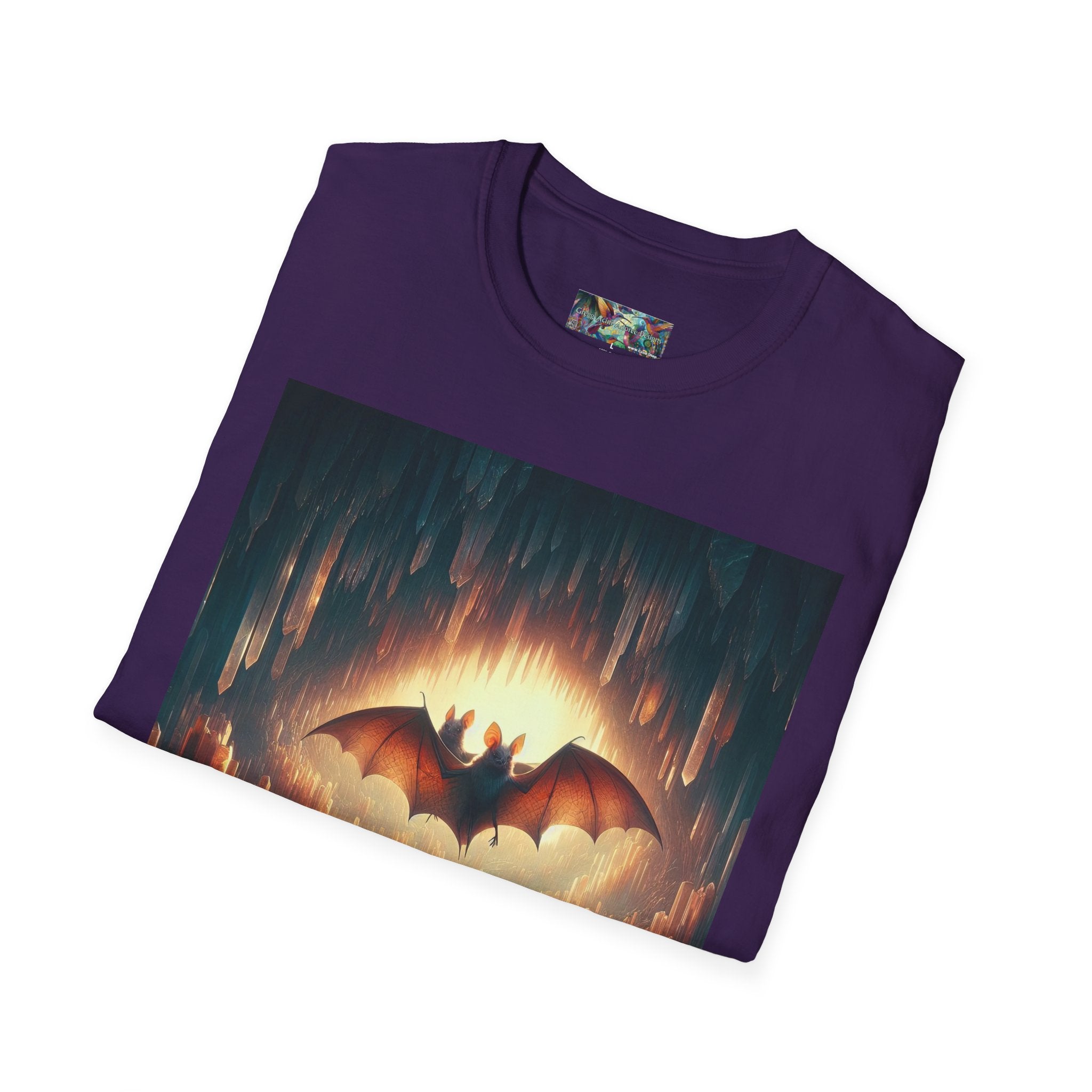 Cave Bats Unisex Softstyle T-Shirt - Soft & Stylish Graphic Tee - Gregg Acini Adoree Designs - T-Shirt
