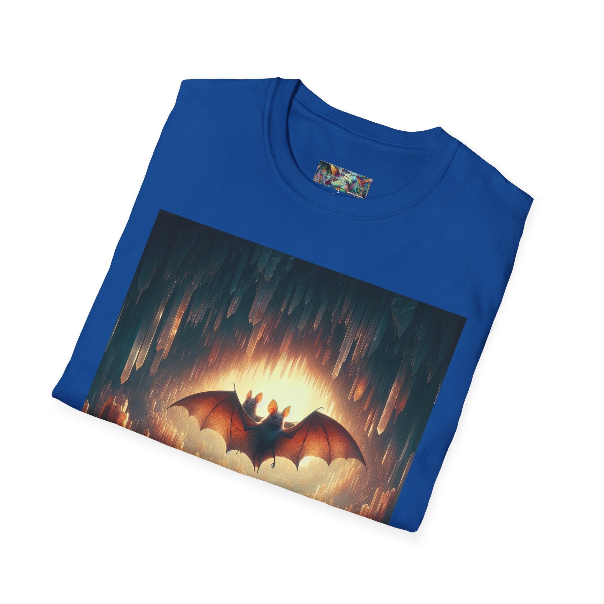 Cave Bats Unisex Softstyle T-Shirt - Soft & Stylish Graphic Tee - Gregg Acini Adoree Designs - T-Shirt
