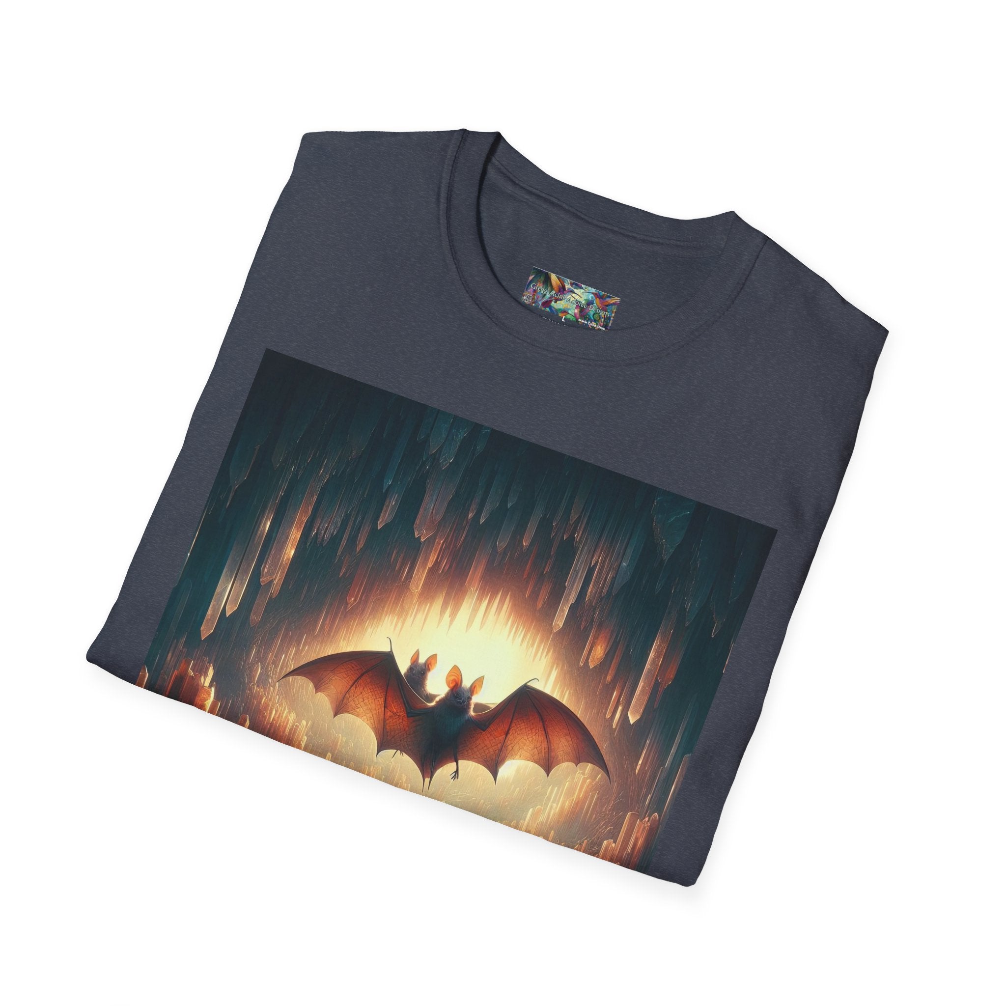 Cave Bats Unisex Softstyle T-Shirt - Soft & Stylish Graphic Tee - Gregg Acini Adoree Designs - T-Shirt