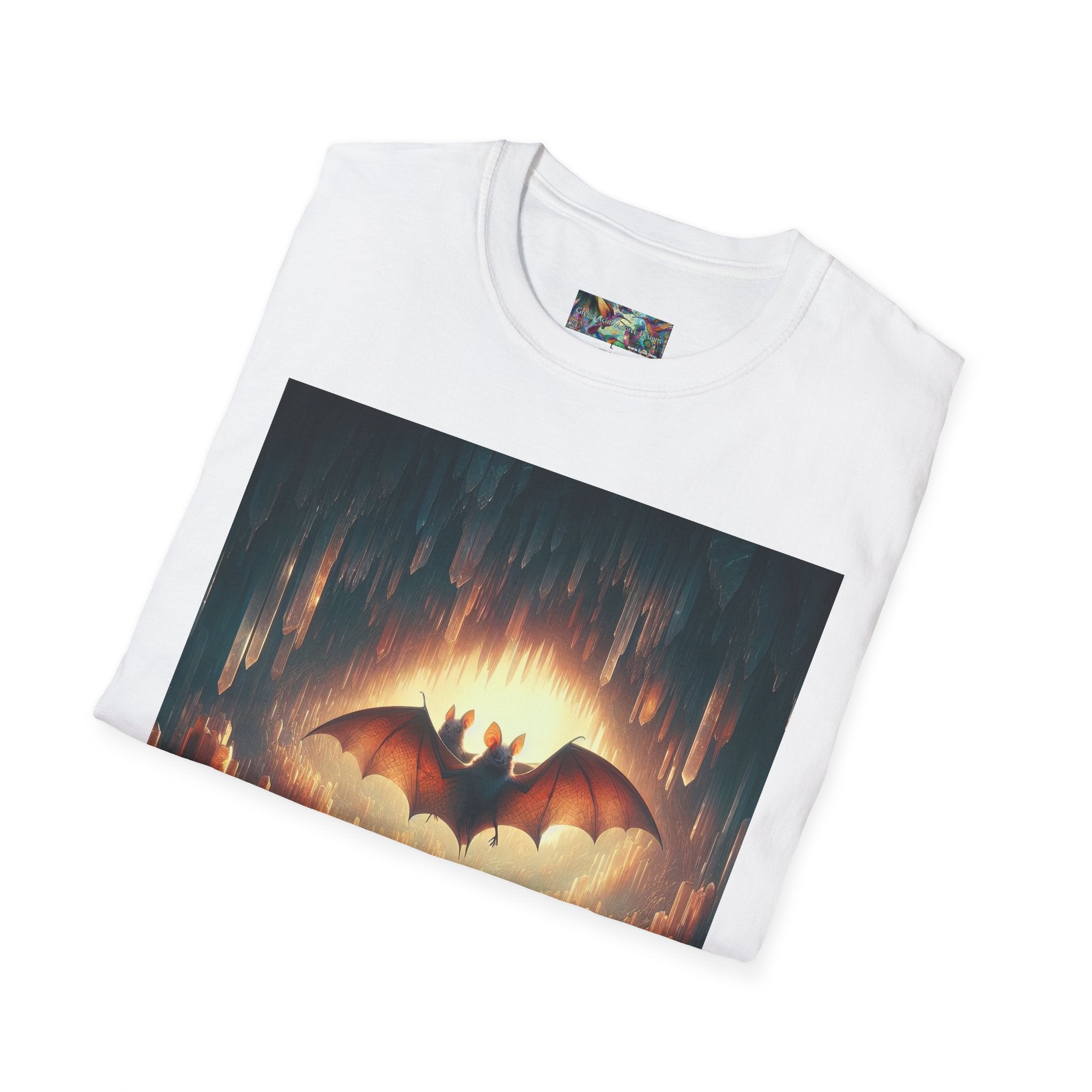 Cave Bats Unisex Softstyle T-Shirt - Soft & Stylish Graphic Tee - Gregg Acini Adoree Designs - T-Shirt