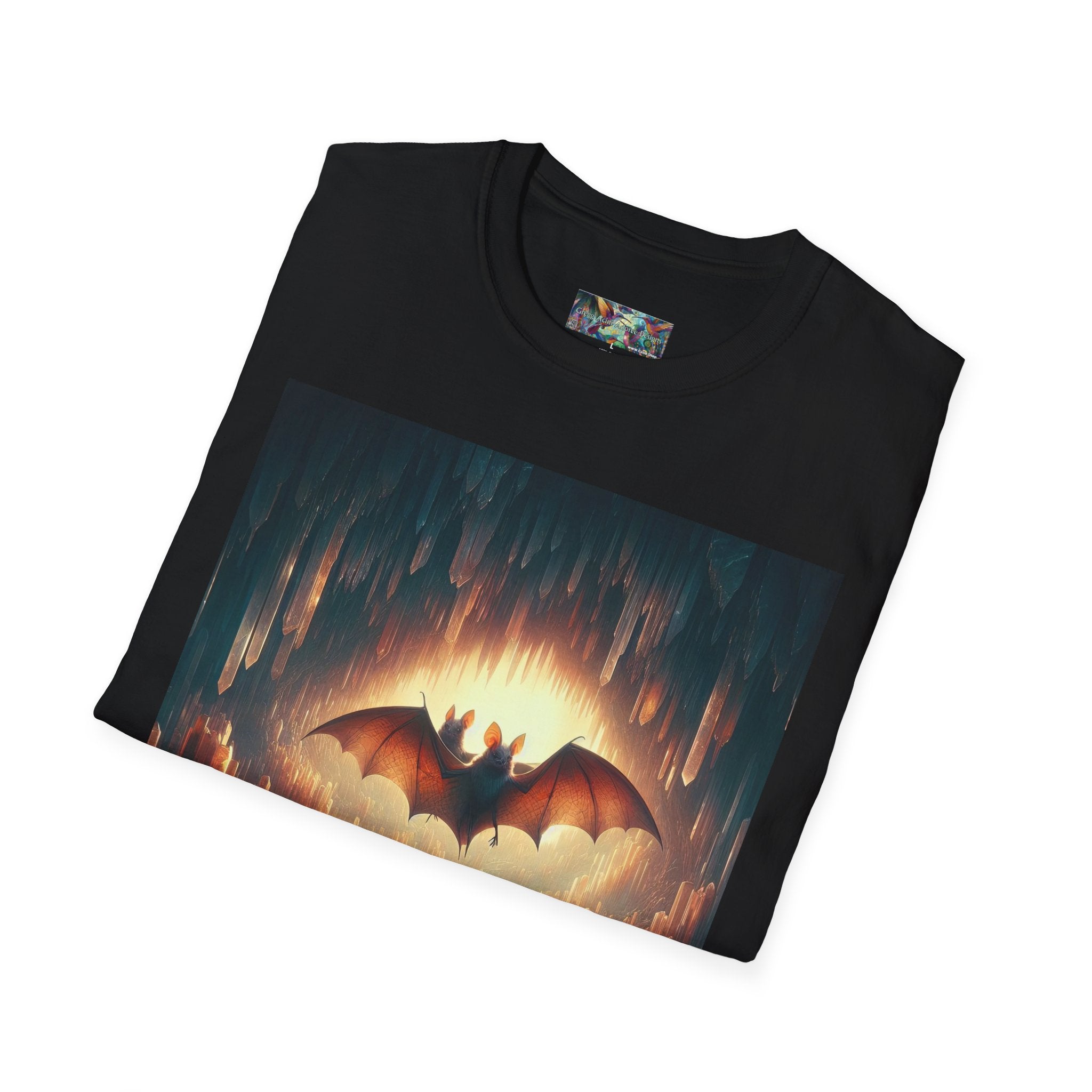 Cave Bats Unisex Softstyle T-Shirt - Soft & Stylish Graphic Tee - Gregg Acini Adoree Designs - T-Shirt