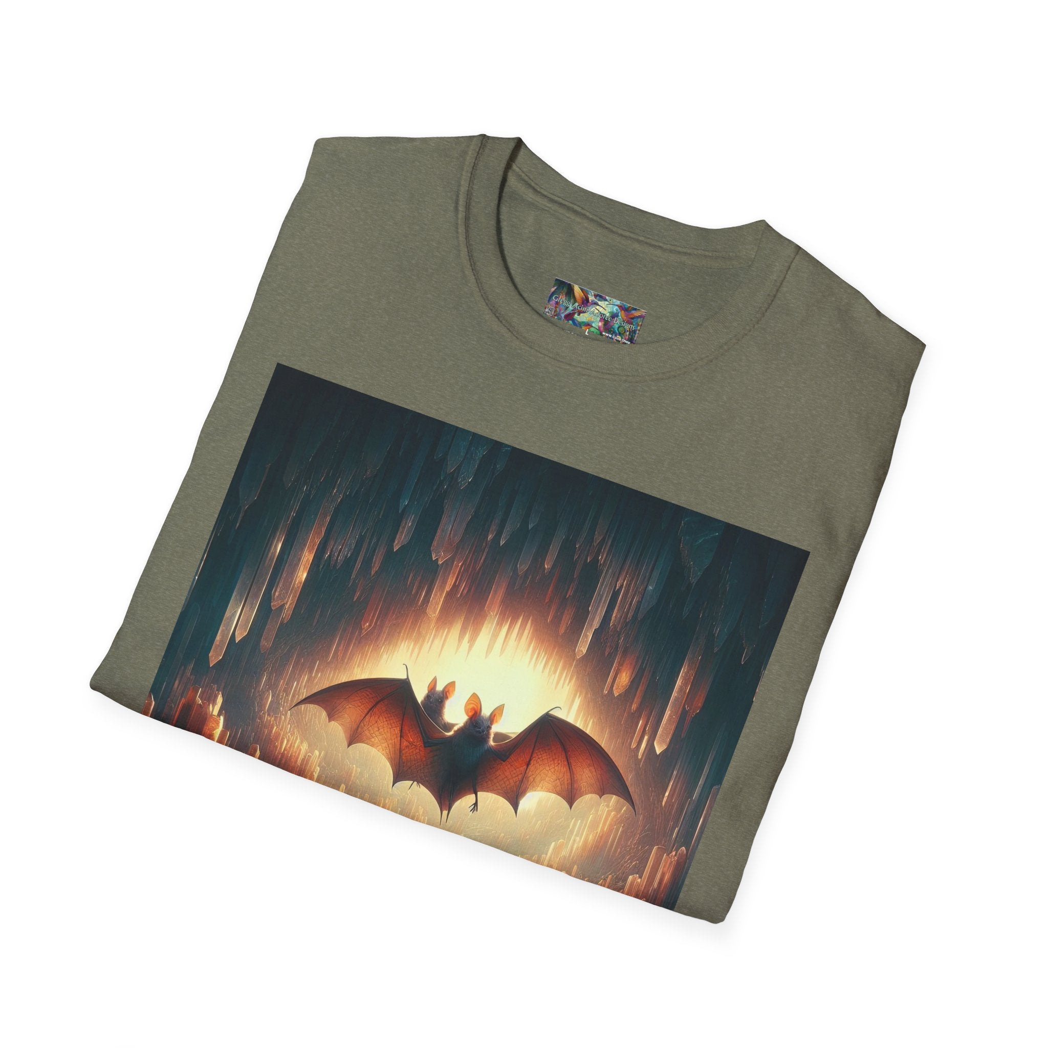 Cave Bats Unisex Softstyle T-Shirt - Soft & Stylish Graphic Tee - Gregg Acini Adoree Designs - T-Shirt