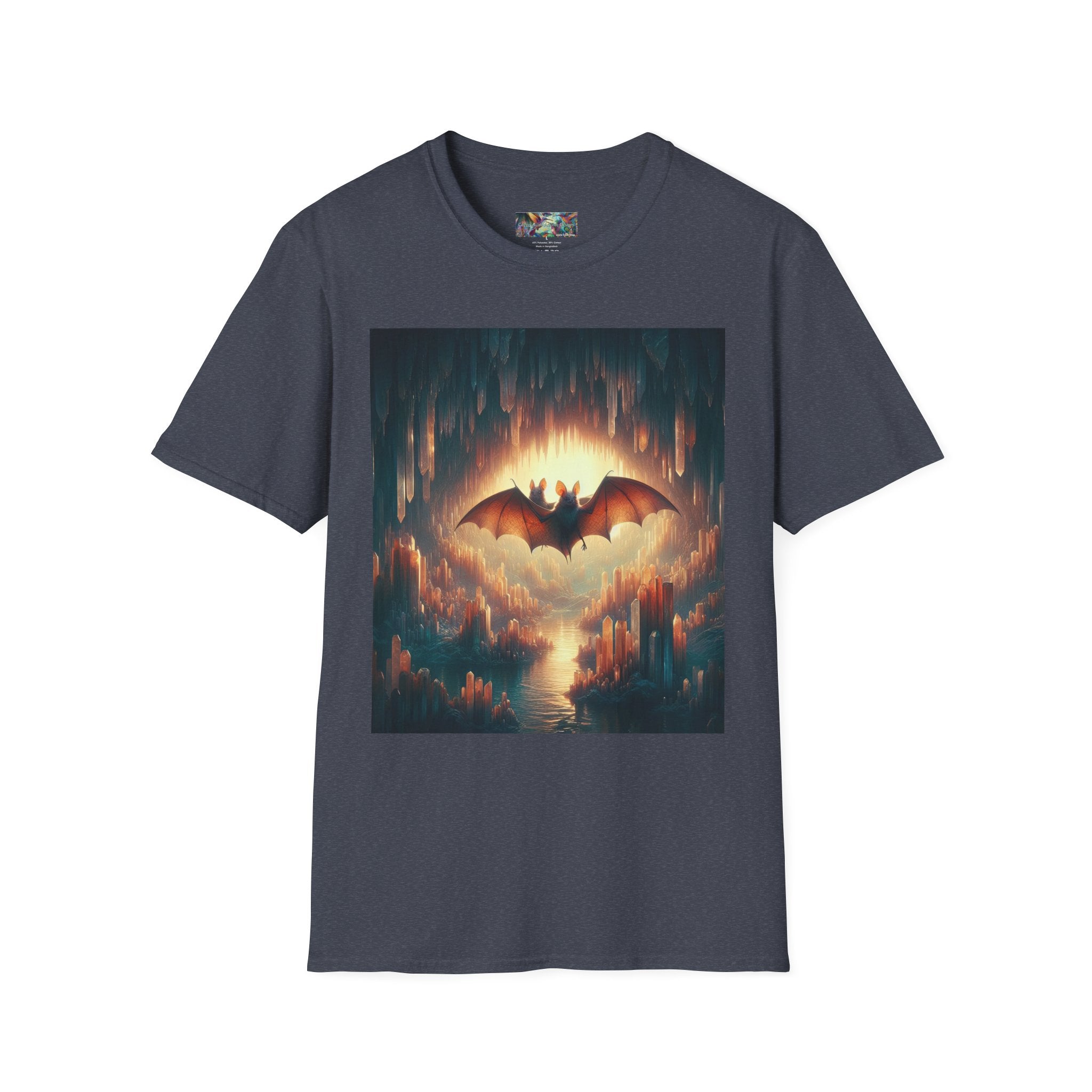 Cave Bats Unisex Softstyle T-Shirt - Soft & Stylish Graphic Tee - Gregg Acini Adoree Designs - T-Shirt