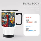 Travel Coffee Mug with Handle (14oz) Made in USA - Multiple Designs