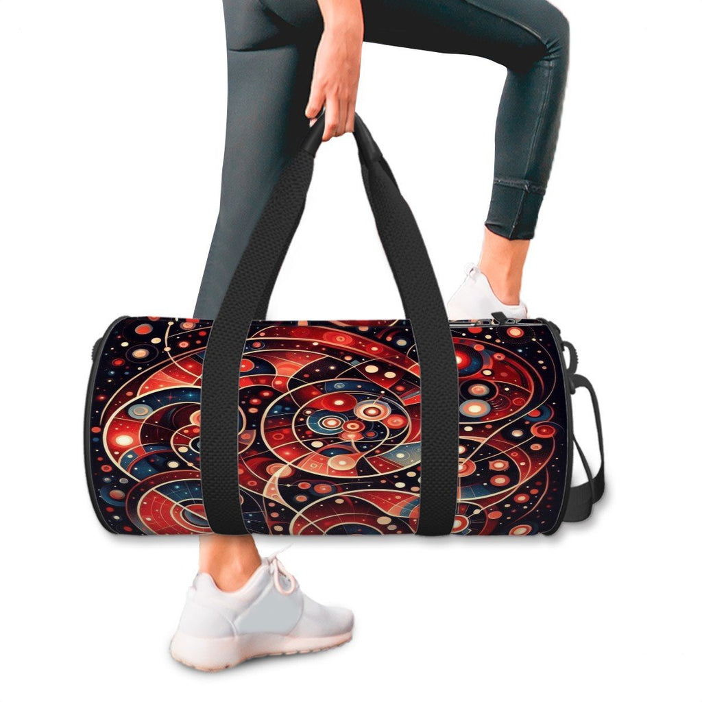 Clockwork Universe Cylinder Duffle Bag Large Capacity - Gregg Acini Adoree Designs - Luggage