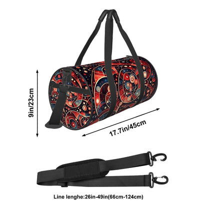Clockwork Universe Cylinder Duffle Bag Large Capacity - Gregg Acini Adoree Designs - Luggage