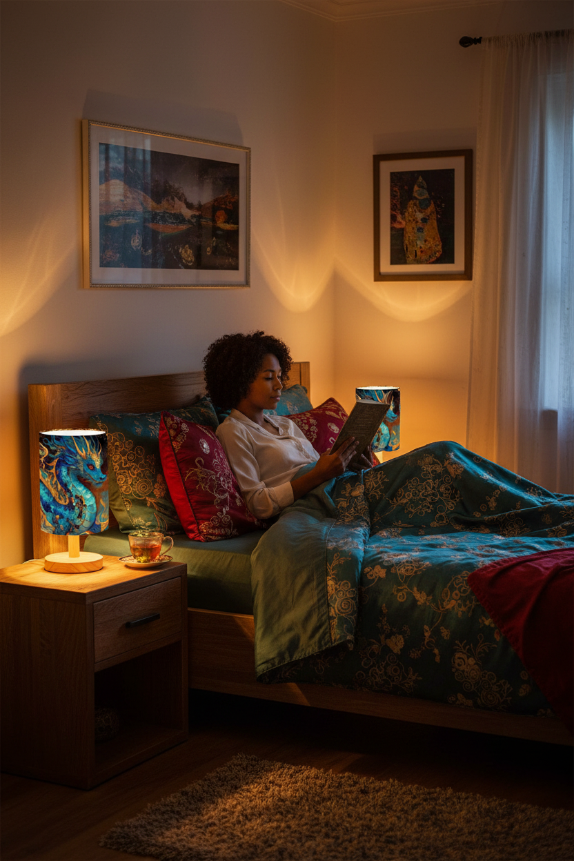 Cobalt Dragon Table Lamp Lifestyle