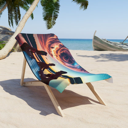 Contemplation des Hommes Vibrant Beach Towel - Summer Vibes with Friends - Gregg Acini Adoree Designs - Towel